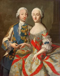 Nagy Katalin (1729-96) és Pjotr Fjodorovics herceg (1728-62) portréja, 1740-45